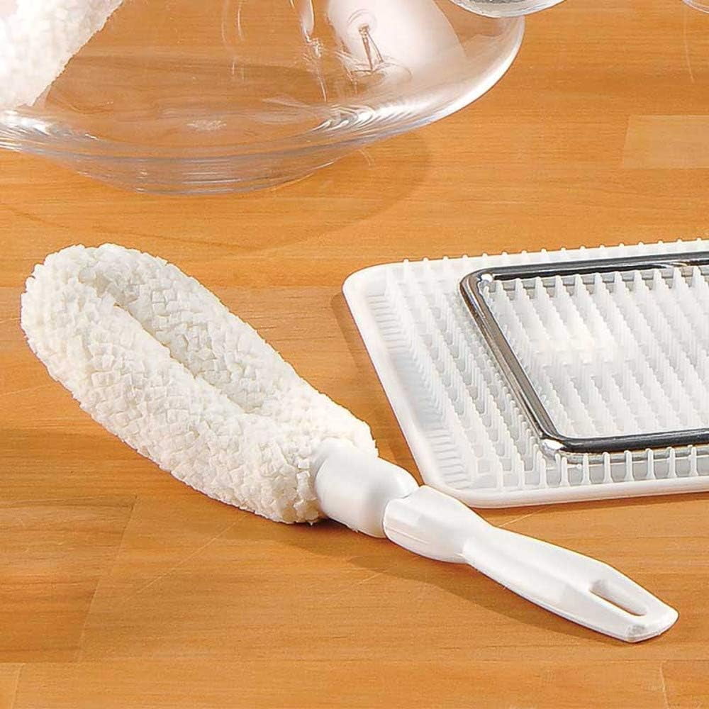 B61C Crystal Stemware Wine Glass & Flute Cleaning Brush, Non-Scratch Soft Foam Bristles, Dishwasher Safe Cleaner Brush for Crystal Glasses, Mugs, Tumblers, Champagne Glass Bottle (Pack of 2)