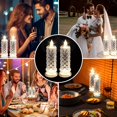 thumbnail image 3 of Velas LED Deogos sin llama con sombra de rosas, paquete de 4, 3 of 7