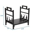 thumbnail image 3 of Heavy Duty Wrought Iron Log Rack Firewood Storage Holder Fireside Carrier for Fireplace Stove Accessories Christmas Pattern, 3 of 6
