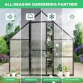 thumbnail image 5 of EastVita 8x14 ft Walk-In Greenhouse Kit Clear Pop-up Greenhouse Black, 5 of 8