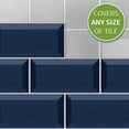 thumbnail image 2 of 27 Piezas Rectángulos Adhesivos Decorativos para Azulejos Adhesivos para Azulejos de Baño y Cocina, Impermeable Patrón de Ladrillo Decoración Adhesiva 3D (Azul Marino, 20 x 10 cm) Rojo Verde, 2 of 5