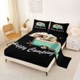 thumbnail image 2 of Erosebridal Adventure Cartoon RV Car Queen Sheet Sets 4 Pieces for Girls Boys,Teens Happy Camping Bed Set,Breathable Home Decor, 2 of 5