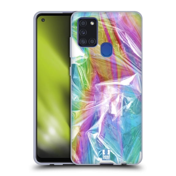Head Case Designs Oil Slick Prints Iridescent Soft Gel Case Compatible with Samsung Galaxy A21s (2020)