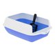 thumbnail image 1 of Caja de arena para gatos semi-fermentados gatos gatos altos de gato litero recipiente de arena de arena para la camada de cables Pt para sala de estar azul, 1 of 9