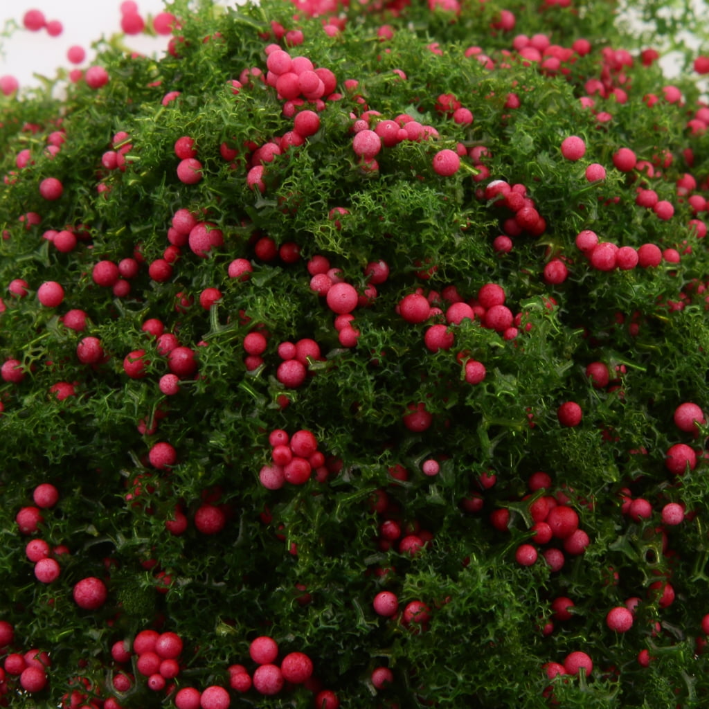 Sponge Rose Red Green Foliage for Model Trees Bushes Hedge DIY Scenic Leaf 