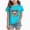 A638-Blue, variant on NOLDARES Girl 's Casual Short Sleeve Loose Shirt Christmas T-Shirt Trendy Going Out Crew Neck Summer Fall Graphic Tees,A638-White