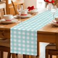 thumbnail image 5 of Table Runners 90 Inches Long Dress Scarves, Teal Green Check Farmhouse Coffee/Dining/Kitchen Table Decor Table Runner for Living Room, Boho Buffalo Plaid Farmhouse Vintage 13x90 Inch, 5 of 9