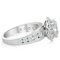 thumbnail image 2 of Pompeii 4 Ct TW Diamond Halo Engagement Ring 14k White Gold Wide Band (G/H,SI2-I1), 2 of 3