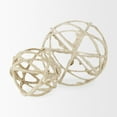 thumbnail image 4 of Mercana Kali 4.5L X 4.5W X 4.5H Small Beige Decorative Metal And Paper Object, 4 of 8