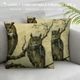 thumbnail image 3 of Orinice Owls Branch Tree Graphic Decorative Throw Pillow Cover for Home Couch Living Room Sofa, Cotton Linen Cushion Cover 1PC 22x22in, 3 of 5