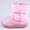 Pink, variant on Babysbule Girls Shoes Toddler Snow Boots For Boys Girls Kids Outdoor Shoes Non Slip Booties With Side Zipper
