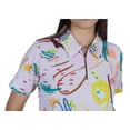 thumbnail image 3 of Moomaya Printed Short Top For Women Summer Casual Zip Collar Tee T-Shirts, 3 of 8