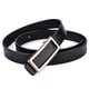thumbnail image 3 of Cinturón de piel auténtica con hebilla lisa para mujer Cinturón de piel de vaca Cinturón informal rectangular distintivo, largo ajustable Diseño versátil, 3 of 6