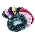 thumbnail image 3 of Gorro De Satén De Gran Tamaño Para Mujer, Gorro Redondo De Satén De Doble Color Grande A Prueba De Viento, Gorro Ajustable Para El Pelo, Gorro Para Dormir Para Las Cuatro Estaciones Methold AP007581-02, 3 of 5
