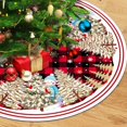 thumbnail image 2 of Snowman Pines Christmas Tree Skirt 48 Inch, Large Red Black Buffalo Plaid Xmas Snowflakes Tree Skirts, Indoor Outdoor Party Holiday Tree Mat Decoration, 2 of 6