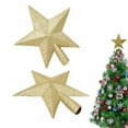 thumbnail image 4 of 8" Christmas Tree Topper Star Tree-top Star Christmas Tree Decoration Indoor Party Home Decoration (Gold), 4 of 7