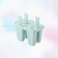 thumbnail image 3 of 1 Set Four Ice Cream Popsicle Mold Bear Ice Cube Reusable Diy Frozen Ice Cream (sky-blue), 3 of 3