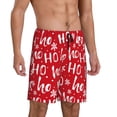 thumbnail image 2 of Kdxio Hohoho Print Mens Sleep Shorts Bottoms Soft Comfy Pajama Wear Pants with Drawstring Pockets, 2 of 5