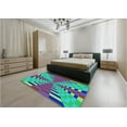 thumbnail image 4 of Ahgly Company Indoor Square Patterned Deep Periwinkle Purple Area Rugs, 7' Square, 4 of 6