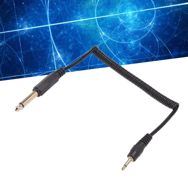 Cable Enrollado De 6.35 Mm A 3.5 Mm, Enchufe Retráctil Y Reproducción Retráctil Y Reproduce Un
