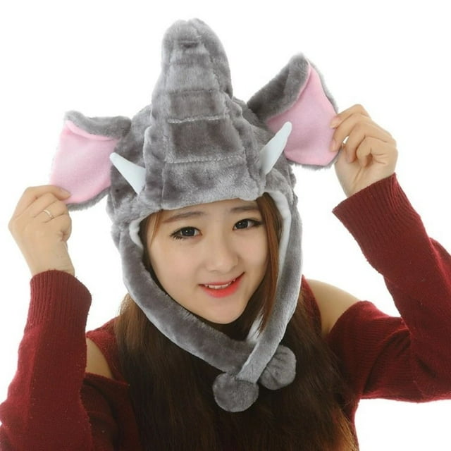 Ear Protection Cartoon Plush Moving Hat Animal Neck Warmer Movable Ears Airbag Cap Animal Earflap Hat Cosplay Party 5