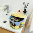 thumbnail image 6 of Cute Woven Storage Basket with Handle, Gift Baskets for Christmas Birthday Baby Shower Burr, Decorative Organizer Box for Baby Toy Pet,Souvenir Snack Toy Storage Box, 6 of 6