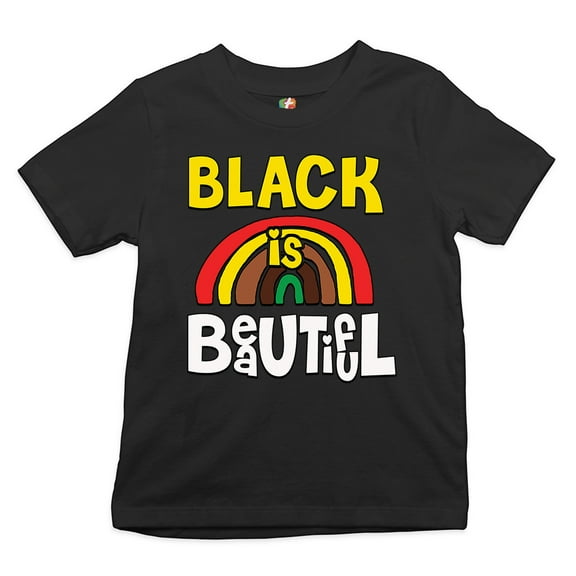 Tee Hunt Black is Beautiful Youth T-Shirt African American Pride Equality Kids