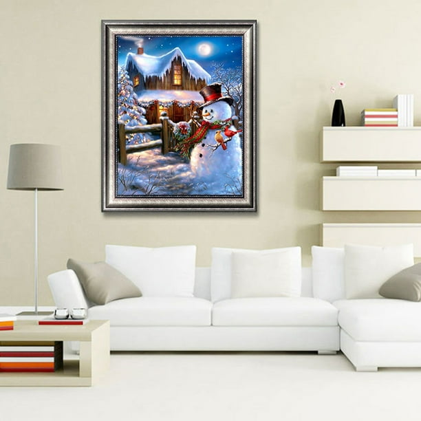 5D Full Drill Christmas Gift Diamond Painting Xmas Christmas Snowman Diamond Painting