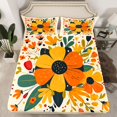 thumbnail image 2 of Homewish Vibrant Groovy Floral Full Size Sheets, Cartoon Rustic Botanical Bed Sheets, Retro Artwork Style Sheet Sets, Luxury Bedroom Decor, 4 Pieces, 2 of 7
