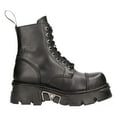 thumbnail image 3 of NEW ROCK M-NEWMILI083-S19 COMBAT BOOTS Black Leather Military Biker Shoes 44, 3 of 6