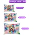 thumbnail image 3 of Hippie Cocker Spaniel Portrait Watercolor Tie-Dye Vintage Styles Pillowcase Double Sided Cockers Dog Lover Gifts Pillow Case Covers - 00014, 3 of 3