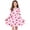 Pink, variant on Pink Girls Dress with Red Heart Print - Long Sleeve Stretchy Soft Easy Care, Size 4-14 Years for Spring Fall,Size 7-8 T
