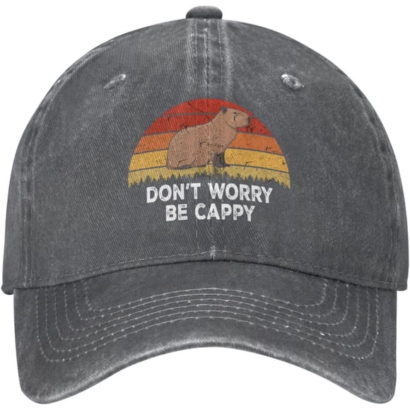 Casquette Capybara « don't Worry Be Cappy » Homme Casquette de Baseball Casquette Vintage