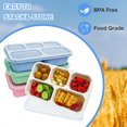 thumbnail image 1 of HBFAGFB Snack Storage Containers Reusable Lunch Box 4pcs for School Work Travel Going Out Pink, 1 of 6