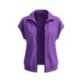 thumbnail image 7 of Women's Sleeveless Zip Up Sweatshirt Vest Stand Collar Athletic Sweatshirt Jacket with Pockets for Spring Fall Winter Daily Athleisure Loungewear, 7 of 7