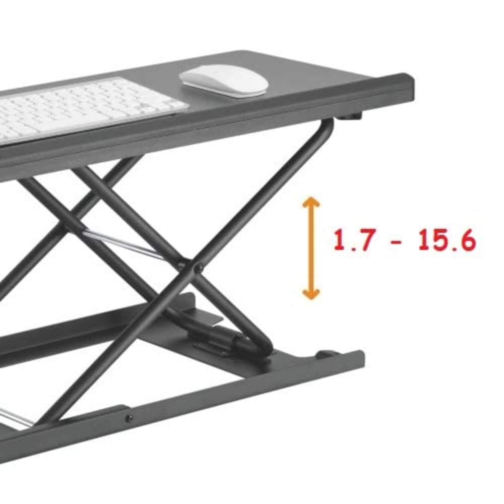 KBT10 Ultra Slim 24" Laptop, Keyboard and Mouse Stand Sit Stand Adjustable Riser for Standing Desks Lifts Up to 15.6 inches in Height 5 Height Levels Riser