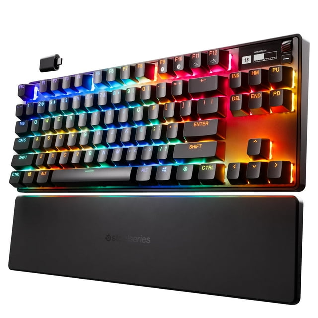 SteelSeries Teclado Mecánico Inalámbrico para Juegos Apex Pro TKL con Grifo Rápido – Tenkeyless – RGB – USB-C - PC, Mac