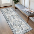 thumbnail image 2 of KUETH Modern Area Rug 2x6 Non Slip Hallway Runner Rug, Low Pile Machine Washable Rugs for Entryway, Hallway, Kitchen and Corridor, Blue, 2 of 6