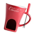 thumbnail image 2 of TISHITA Fondue Mug Chocolate Melting Cup Coffee Cup Butter Melt Pot 130ml Candy Hot Pot for Dessert Home Anniversary Birthday Cooking red, 2 of 8