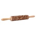 thumbnail image 2 of Black Friday TIMIFIS Kitchen Gadgets Christmas Embossing Rolling Pin,Wooden Christmas Printing Rolling Pin Carved Embossed Rolling Pin Cookie Dough Stick, 2 of 6