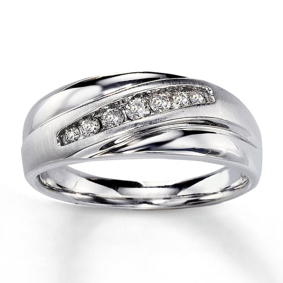 beryl_creation Men's 1.32 Ct Round Cut White Diamond Wedding Engagement Half Band Ring 14K White Gold Plated 925 Sterling Silver -9.5