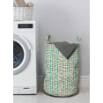 thumbnail image 3 of Mosaic Laundry Bag, Repetitive Terrazzo Vertical Irregular Squared Shapes, Hamper Basket with Handles Drawstring Closure for Laundromats, 13" x 19", Eggshell Multicolor, by Ambesonne, 3 of 4
