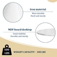 thumbnail image 4 of Boyel Living Round Dining Table, Modern Round Coffee Table MDF Tabletop with Metal Base, Kitchen Table for 4-6 Person for Kitchen Living Room, White, 4 of 5
