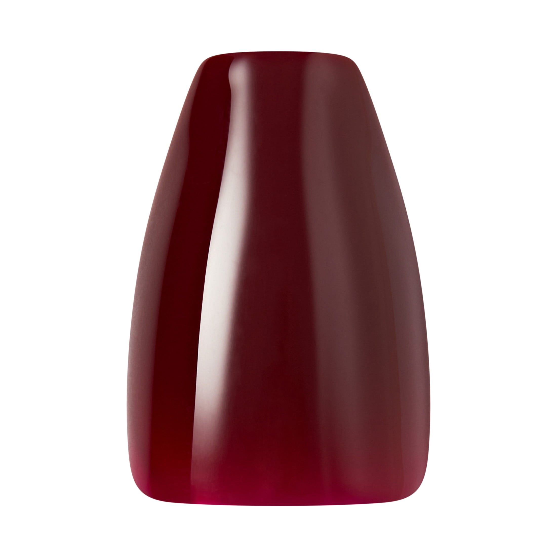 KISS Salon Color Press on Nails, Spotted, Red, Short Squoval, 28 Count