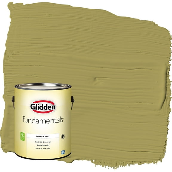 Glidden Fundamentals Loveliest Leaves / Green Flat Interior Paint, 1 Gallon