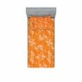 thumbnail image 2 of Ambesonne Floral Fitted Sheet & Pillow Sham Set, Vivid Blooms Spring Tree, Full, Orange Lilac, 2 of 3