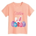 thumbnail image 4 of MIASHUI T-Shirt à Manches Courtes pour Enfants Joyeuses Pâques Imprimé Lapin Œuf, Rose Clair, 8-9 Ans, 4 of 4