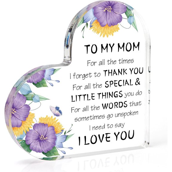 Mothers Day Gift for Mom from Daughter Son, Birthday Gift for Mom, Mothers Day Gift Ideas Acrylic Desk Decor Thanksgiving Birthday Valentines Gifts for Mom Presents for Mom