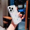 thumbnail image 3 of Compatible with iPhone 15 3D Luminous Stars Phone Case Glow in The Dark Noctilucent Bling Case for Women Girly Soft Slim TPU Shockproof Sparkly Light up Transparent Phone Cover,Clear, 3 of 7