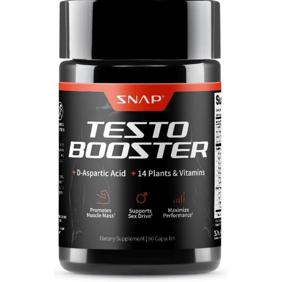 Snap Supplements Nitric Oxide Booster, Endurance Workout Dietary Supplement, 60 Count